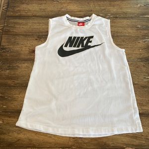 Nike White Mesh Tank Top